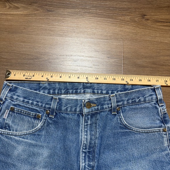 Carhartt B17-DST Work Jeans Men's 36x30 Relaxed Fit Med Wash Blue Cotton Denim - Picture 8 of 12